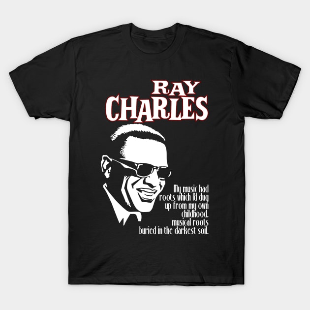 Ray Charles Design T-Shirt by HellwoodOutfitters